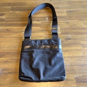 Michael Kors All Black Man Sling Crossbody Shoulder Bag Nylon Manpurse Square